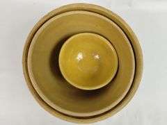 Antique Yellow Ware Mixing Bowls