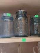 LOT 3 Antique Blue Ball Jars