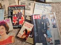 JFK Johnson Jackie O Newspapers Magazines