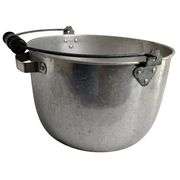 Vintage Large Century Aluminum Ware Pot No Lid Wood Handle Blk