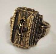 Vintage Jewelry 1959 High School Class Ring HJ10K 10KT 11.3g ~Sz 10