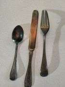 Souvenir Spoons + Napkin Rings Steak Knives