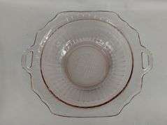 Antique Pink Depression Era Dish Set of 3 + plate