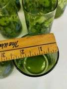 MCM Vintage Glasses 11 CT Avocado Green Blue Floral