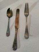 Souvenir Spoons + Napkin Rings Steak Knives