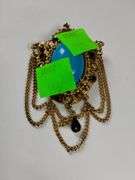 Vintage Costume Jewelry Florenza Brooch Pin Dangle *Miss Stone
