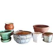LOT Ceramic Terracotta Planters Vintage New Mixed
