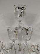 LOT Vintage Bridal Champagne Glasses & Clear Champagne Glass Set