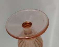 Vintage Fire King Rose Plate + 2 Pink Bud Vases