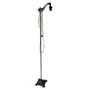 Antique 1930s Cast Iron Seahorse Bridge Lamp Art Deco Floor Lamp