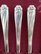 Vintage Flatware 1849 Rogers IS Daffodil Service for 12 + Serving Silverplate