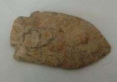 2 Primitive Lanceolate Stem Arrow Heads Indiana Native American