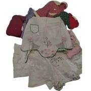 Lot Vintage Aprons Printed Sheer Lacy