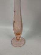 Vintage Fire King Rose Plate + 2 Pink Bud Vases