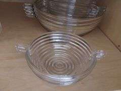 Anchor Hocking Manhattan Art Deco Bowl Set + Cups Saucers