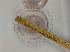 Antique Depression Era Pink Glassware 4 Pc Lot