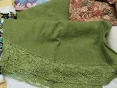 Lot Mid Century Flowers Avocado Green Pink Bedspread +