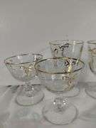 LOT Vintage Bridal Champagne Glasses & Clear Champagne Glass Set