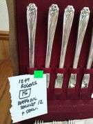 Vintage Flatware 1849 Rogers IS Daffodil Service for 12 + Serving Silverplate