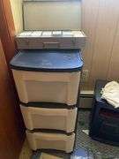 LOT Space Heater Vintage Slides Craft Mats &  Storage Drawers