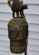 Antique 1930s Cast Iron Seahorse Bridge Lamp Art Deco Floor Lamp