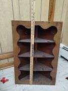 Vintage Wooden Corner Shelf for Wall
