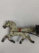 Antique Tin Horse & Wagon Toy Gibbs George Brown 1870-1920s