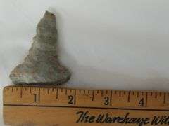 2 Primitive Lanceolate Stem Arrow Heads Indiana Native American