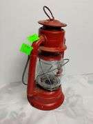 Vintage Dietz Red Metal Lantern Camping Railroad Style