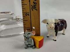 Vintage Miniatures Limoges Piano Cow Mouse