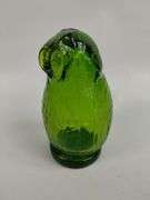 Vintage Pilgrim Glass Green Owl 4.5" Tall
