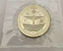 1989 $5 Coin First Man Moon Neil Armstrong Space 1969 Marshall Islands