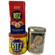 Vintage Tins RITZ Crackers Gillette Safety Razor