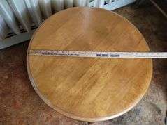 Vintage Round End Table Book Shelf Storage