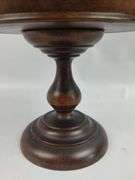LOT Antique Wooden Pedestal & Glass Dish Metal Cookie Cutters