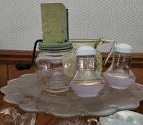 Pickers Lot Vintage Antique Glass China Tea Cups Spice Grinder