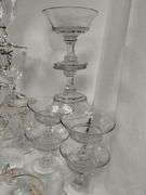 LOT Vintage Bridal Champagne Glasses & Clear Champagne Glass Set