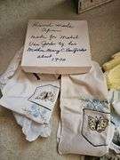 Vintage CASS Doll Trunk Blue Poodles + Clothes Apron