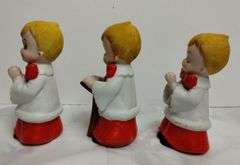 Vintage Ceramic Angel Candle Holders Figures NAPCO Glossy  + Choir