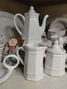 Over 50 Pcs Pfaltzgraff Heritage Stoneware White Dish Dinner Lunch Plates Bowls Serving