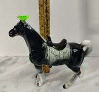 Ceramic Horse Black and White Japan *Repaired :(