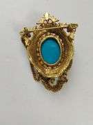 Vintage Costume Jewelry Florenza Brooch Pin Dangle *Miss Stone