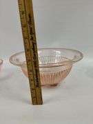 Antique Pink Depression Era Bowls Set of 5