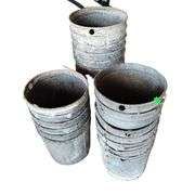 LOT Maple Syrup Tap Buckets + Metal Spigots Tree Sap Collection