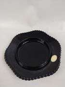 Vintage Tiara Glass Black Covered Dish & Candlestick Holders