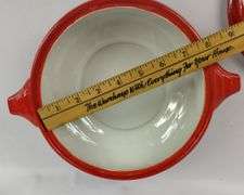 MCM Red Halls Kitchenware USA Covered Dish
