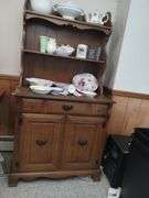 Vintage Furniture Hutch 1 Drawer Cabinet Removable Shelf *NOT THE CONTENTS*