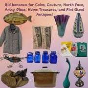 Coins Clothing North Face Art Glass Household Antiques Smalls