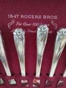 Vintage Flatware 1849 Rogers IS Daffodil Service for 12 + Serving Silverplate