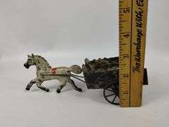 Antique Tin Horse & Wagon Toy Gibbs George Brown 1870-1920s